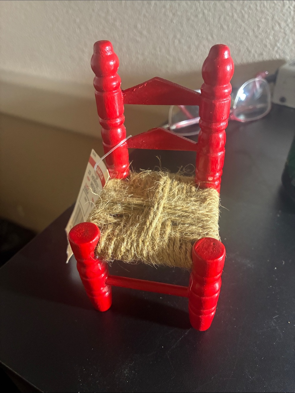 4 inch miniature red chair